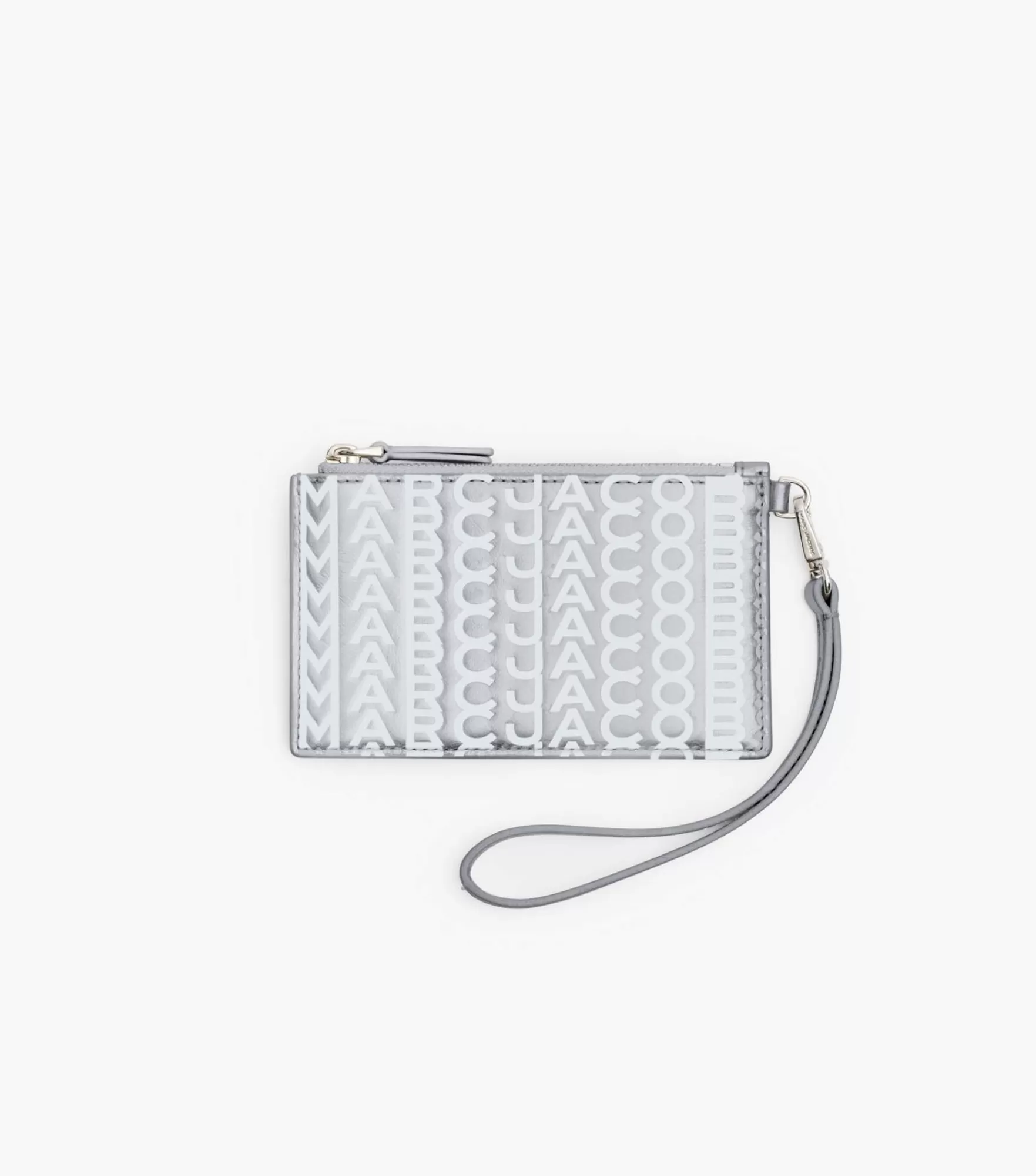 Marc Jacobs Wristlets<The Monogram Metallic Top Zip Wristlet Wallet